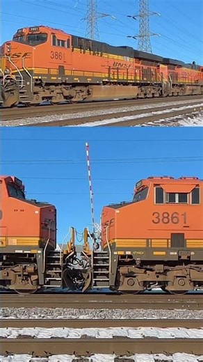 BNSF Power Move with 8 Units Stacked Together #railfans #shorts