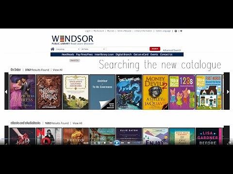 Searching the new Enterprise Catalogue at Windsor Public Library