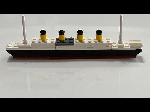 Lego mini Titanic for kids tutorial- super simple , very few parts easy to build