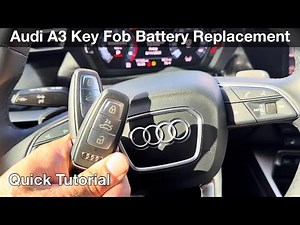 Replacement of the Audi A3 remote control battery