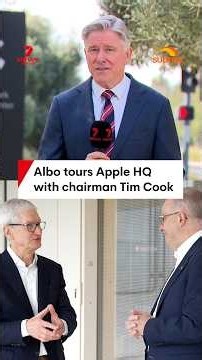 Albanese tours Apple HQ with chairman Tim Cook