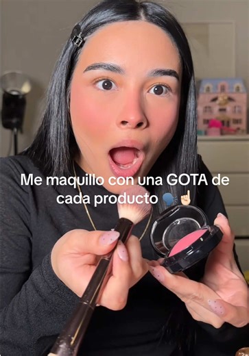 Me maquillo PERO con una gota de cada producto ☝🏻🗣️ amo estos retos #Makeuphacks #makeupchallenge #makeuptutorial