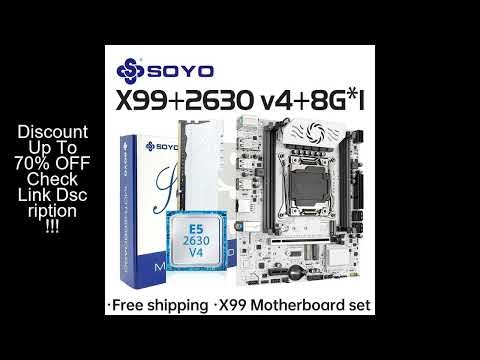 SOYO X99 Gaming Motherboard Set with Intel Xeon E5 2630 V4 CPU & Dual Channel DDR4 8G*1 2133MHz ECC