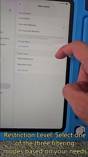 How to block or restrict kids access websites on iPad