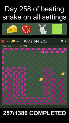 🥭 Day 258 of Beating Every Google Snake Category #googlesnake #speedrunning