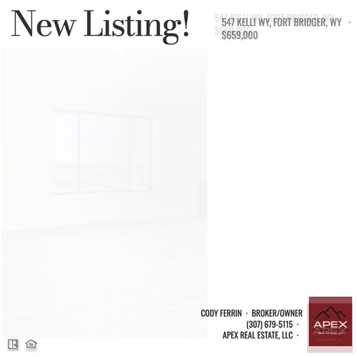 🏡NEW LISTING! 📍547 Kelli Way, Ft. Bridger, WY 🔑$659,000 Experience Fort Bridger living at its finest in this exquisite ranch home on 4.56 secluded acres! With irrigation water rights and plenty of room for horses, a large shop, or any outbuilding you’ve dreamed of, this property offers the perfect blend of modern luxury and peaceful country living. The home features four spacious bedrooms, three full bathrooms, and an open, thoughtfully designed layout. The gourmet kitchen is a chef’s delight