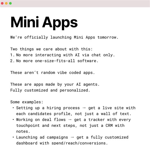 Mini apps.Coming soon. 05.05.26