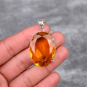 Honey Topaz Pendant 925 Sterling Silver Pendant Necklace Honey Topaz Gemstone Handmade Pendant Jewelry Honey Topaz Jewelry Gift for Her - Etsy