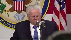 Christians United for Israel (CUFI)'s founder Pastor John Hagee giving the benediction at the opening of the Israeli Embassy in Jerusalem. | Christians United for Israel (CUFI)