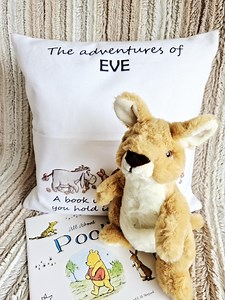 Personalised Winnie the Pooh Reading Cushion With Book and Plush Gift Set - Etsy Australia