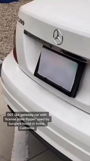 Burglars Caught with 007-Like License Plate Flipper Getaway Car in Irvine, California