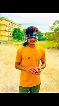 😆 Blind Bowling Gone Wrong! | 6-Bowl Crazy Challenge #cricketlover #funny #viralvideo #cricket