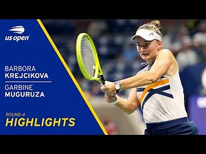 Barbora Krejčíková vs Garbiñe Muguruza Highlights | 2021 US Open Round 4