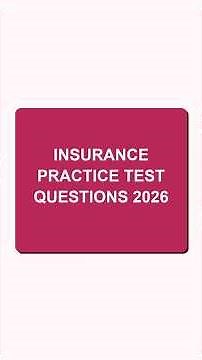 Tutor Verified: Insurance Practice Test Questions 2026 (A+)