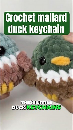 DIY Crochet Duck Keychains - Cute & Easy Beginner Craft! #beginnercrochet #crochetpatterns