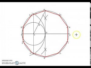 Decagono data la circonferenza