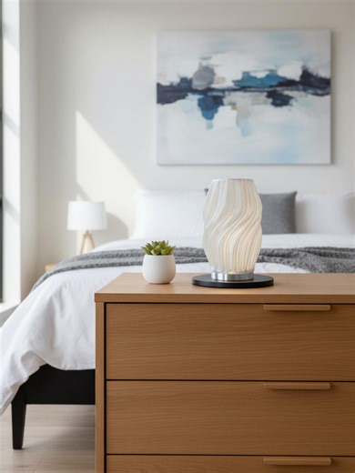 3D Printed Sculptural Lamp | Color Changing RGB Mood Light, Ripple Texture - Etsy