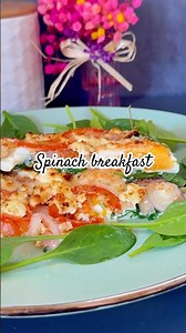 Good morning ☀️ Air fryer breakfast idea with spinach for every day 🤤 Just 5 min and ready 😍