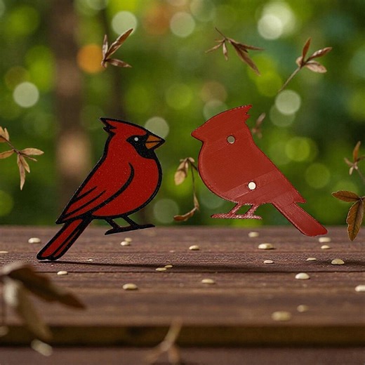 3D Printed Cardinal Magnet | Bird Lover Gift, Memorial Decor - Etsy