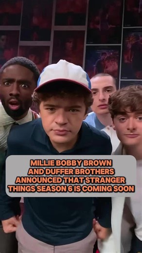 Millie Bobby Brown and Duffer brothers announced that Stranger Things season 6 is coming soon #Strangerthings#strangerthings5#milliebobbybrown#foryoupage