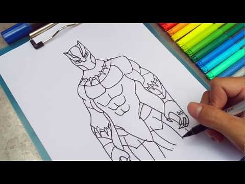 HOW TO DRAW BLACK PANTHER EASY - DRAWING FOR KIDS
