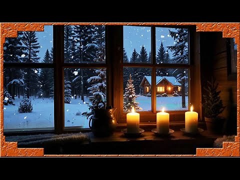 Beautiful Soft & Relaxing Music | Snow Falling through the Window | Cozy & Soothing atmosphere ❄️