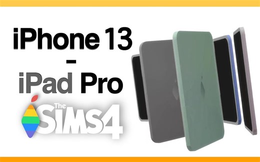 【全新iPhone 13】📱在模拟人生4里用最新苹果手机!还有iPad Pro跟Macbook💻[The Sims 4]
