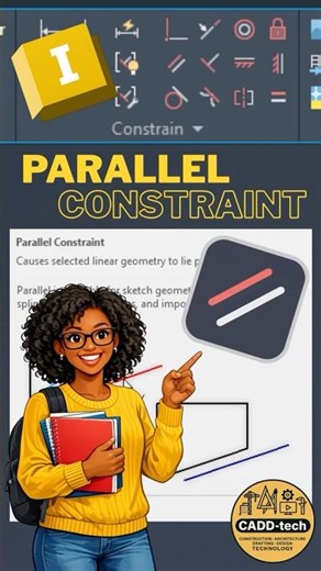 How to use the Parallel Constraint #inventor #inventortutorial #autodeskinventor
