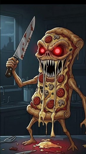 Funny Horror Pizza Monster😂 #pizza #horror #nifty