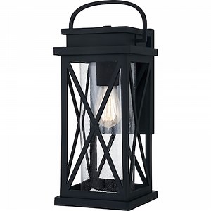 Quoizel Saint Elias 1 -Light 17.88-in H Matte Black Hardwired Outdoor Wall Light Lowes.com