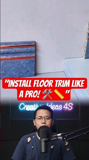 Install Floor Trim Like a Pro with This Easy Trick! 🛠️📏 #DIYFix #shorts