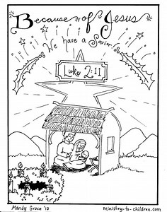 Nativity Scene Coloring Pages: Jesus is Here - Ministry To Children