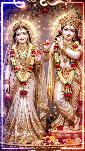 श्री गोवर्धन पर्वत भी बोले श्री राधा राधा | Radha Krishna Bhajan🪈 #krishna #status #radharani #love