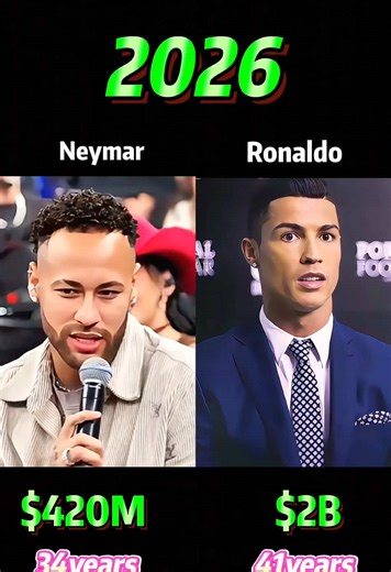 Neymar VS Ronaldo: Who’s richer?(networth comparison)#fyp #usa#celebrities#funny#celebrity