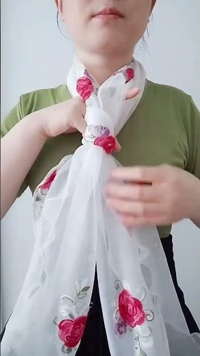 "Square Scarf Styling | Elegant Ways to Tie a Silk Scarf #Shorts"