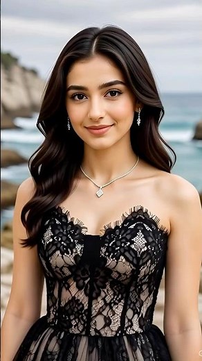 Lace Elegance Meets the Sea 🌊 Coastal Fashion in Motion #Shorts