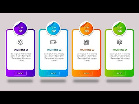 Colorful Rectangular Steps Slide in PowerPoint | Tutorial 1022 | Free Template
