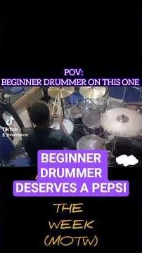 BEGINNER DRUMMER BE GIVING US JOY 😹😊#drumcover #drummer #drums #drummer #fypyoutube