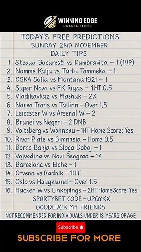 FOOTBALL PREDICTIONS TODAY 02/11/2025 | DAILY SOCCER PREDICTIONS | WINNING TIPS #footballtips