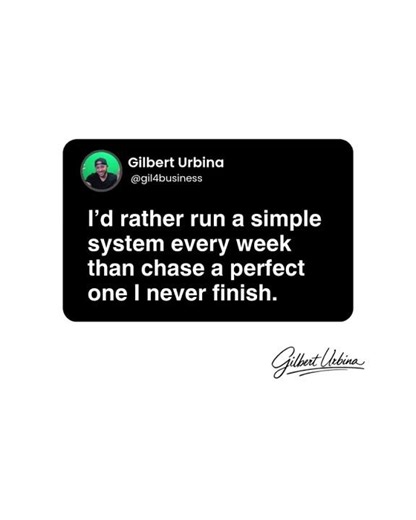Simple Systems Beat Perfect Plans | Gil4business