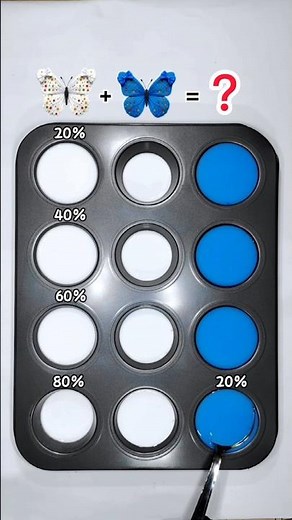 "White & Sky Blue" Color Mix Palette | 4 Beautiful New Shades 🌈️💥 #Art #colormixing #colorpalette
