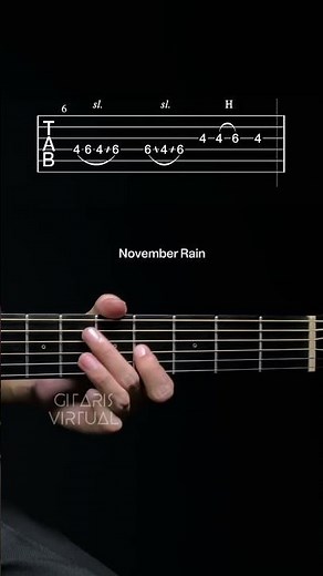 GNR - November Rain solo tab #guitartutorial #guitartabs