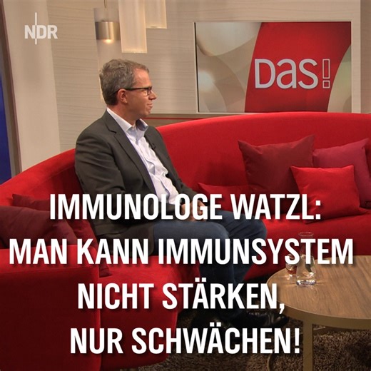 "Das Stärken geht immer nur bis zu einem gewissen Level, bis ich den Normalzustand wieder hergestellt habe." Immunologe Prof. Dr. Carsten Watzl hat sehr eindrücklich beschrieben, warum man nicht unbedacht zu Nahrungsergänzungsmitteln greifen sollte. | DAS! im NDR Fernsehen