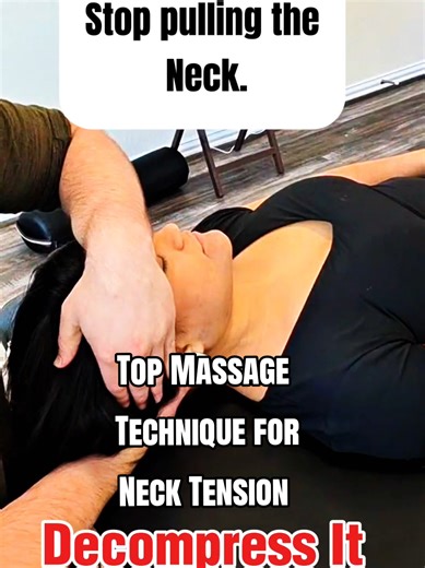 Stop pulling the neck. Decompress it. Neck tension isn’t always about stretching harder. Sometimes the nervous system responds better to gentle decompression. This is a calm cervical traction technique focused at the occipital ridge. Save this if your neck always feels compressed.#necktension #stiffneck #techneck #neckrelief #creatorsearchinsights