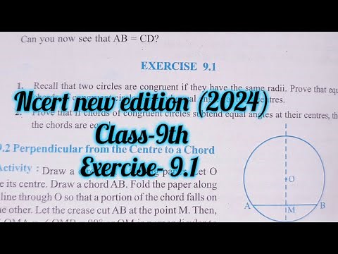 ncert maths class 9 chapter 9 ex 9.1| class 9 maths ch 9 | circle | equal chords subtend equal angle