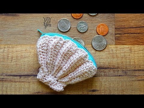 How to Make a Seashell Coin Purse - Free Crochet Pattern by Yay For Yarn