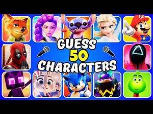 Guess 50 Movie Characters by Their VOICE + SONG 🎬🎤