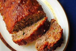Three Meat Meatloaf -