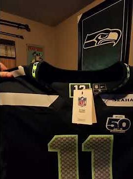 Seahawks jsn 50th anniversary jersey unboxing birthday gift 🎁 came late tonight 🔥