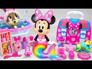 ASMR Satisfying Unboxing Minnie Mouse Mermaid Bath & Beauty Toys 🌈🛁 | Minn Toys ASMR